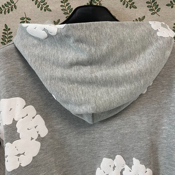 Denim Tears White Full Printed Ring Gray Hooded Sweatshirt - Picture 2 of 6